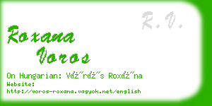 roxana voros business card